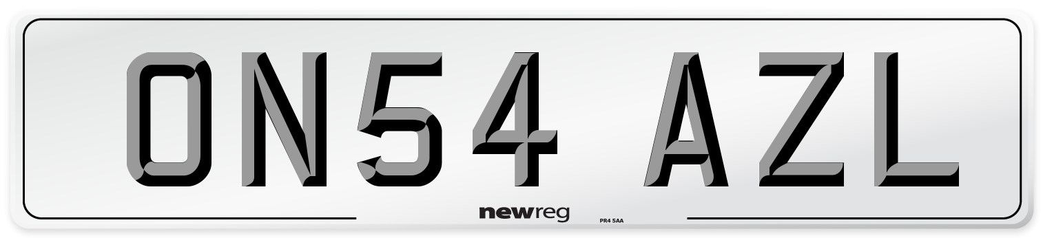 ON54 AZL Number Plate from New Reg